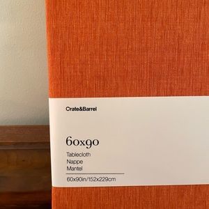Crate and barrel 60x90 Table cloth NEW in package.